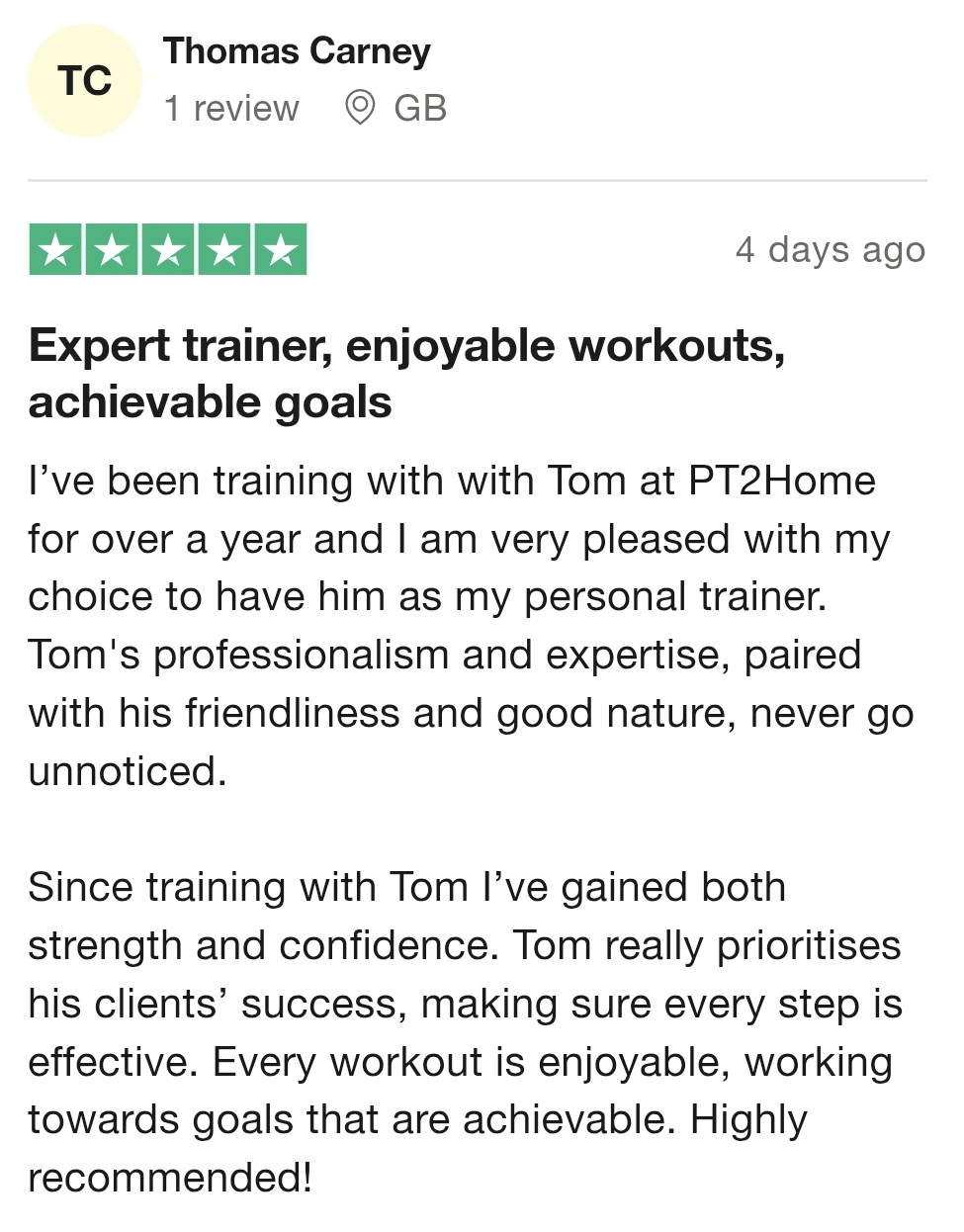 Personal Training Review