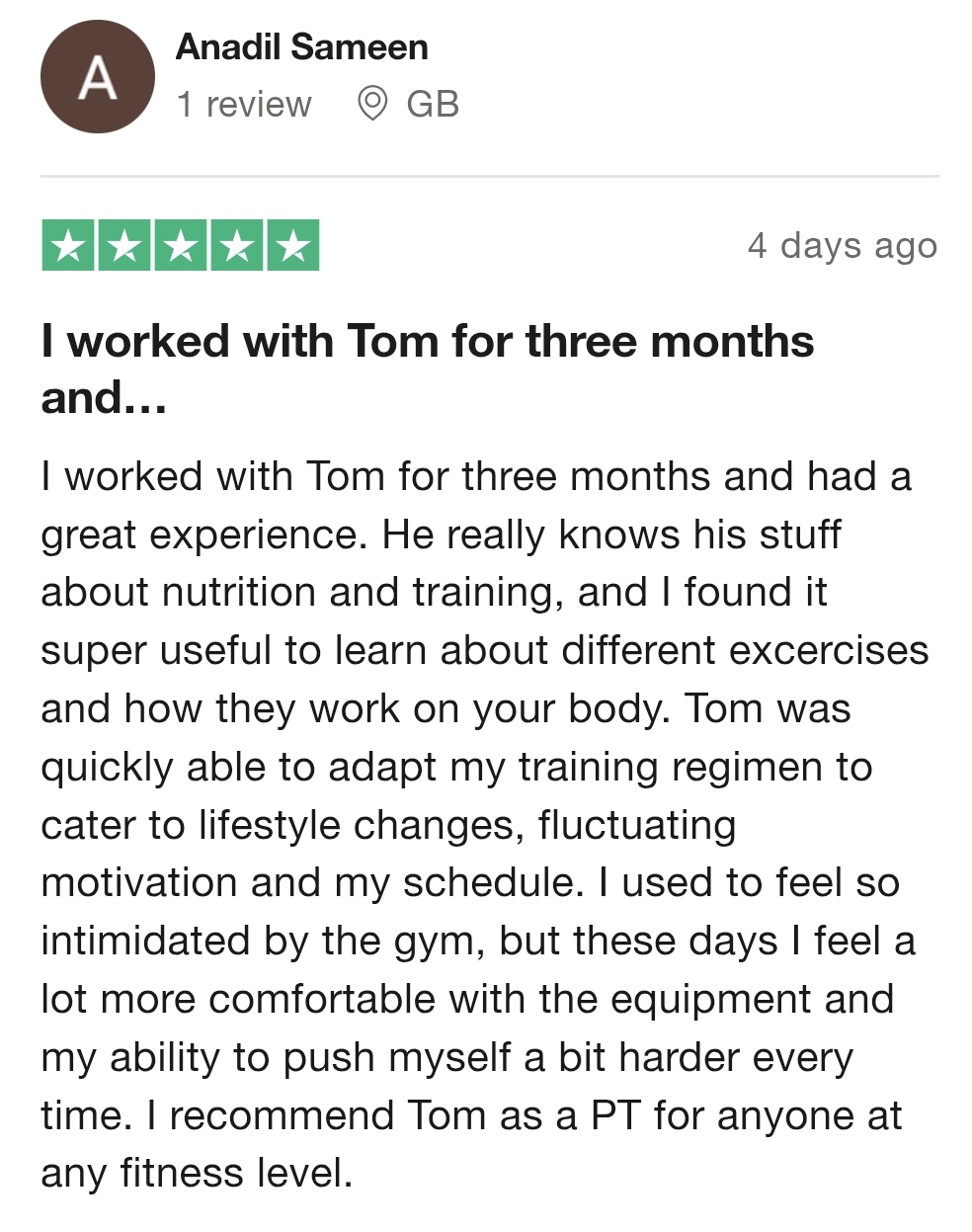 Personal Training Review